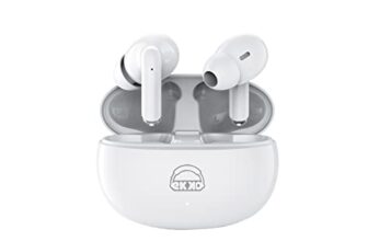 EKKO Earbeats T05 Bluetooth Truly Wireless in Ear Earbuds with ENC Call Noise Cancellation,25H Playtime,10MM Driver, Twin Connect, Massive Bass, Water Resistance, Siri & Google Assistant (White)