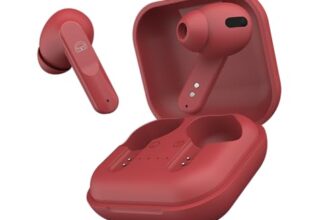 EKKO Earbeats T04 Bluetooth Truly Wireless in Ear Earbuds with ENC Call Noise Cancellation, 50H Playtime,10MM Driver, Twin Connect, Type-C Fast Charging, Siri & Google Assistant Activate (Red)