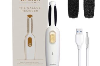Winston Electric Callus Remover for Feet | 120 Min Runtime, Fast Charging | Rechargeable Foot File | 2 Speed Pedicure Tool for Hard Skin, Cracked Heels & Dead Skin Remover | 1 Year Warranty