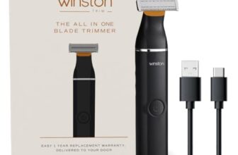 Winston Rechargeable All In One Blade Trimmer for Men Hybrid Trim Edge Shave with 6 Comb Attachments Beard Shaver & Styler for Men
