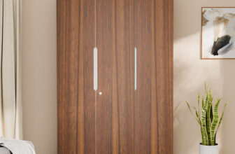 Flipkart Perfect Homes Amora Engineered Wood 3 Door Wardrobe(Finish Color – Leon Teak, Knock Down)