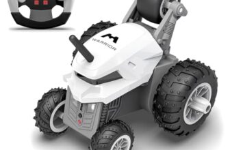 Mirana Warrior 360 Degree Rotating Stunt RC Car Toy for Kids | High Speed Steering Remote Control Vehicle | USB Type-C Rechargeable | Made in India (White)