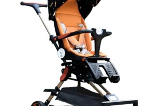 Lifelong Baby Stroller 0-36 M, 360° Panoramic Seat, Upright Seating Mode, Easy Fold, Cabin Friendly, Safety Certified, Multiple Recline, Extra Soft Seat, Food Tray, Shock Absorbers (LLBSTR12)