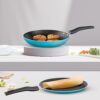 Borosil Festive Glory Non-Stick Set of 2 Tawa (25 cm) and Fry Pan (24 cm), Gas Stove & Induction Compatible, Metal Spoon Friendly, Blue Exterior, Thick Uniform Body, Stir Fry Pan, Tava for Prantha