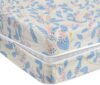 BSB HOME Premium Cotton Printed Mattress Cover/Protector with Zipper Chain|Provides All Around Protection with 360° Encasing | Double Size Bed – 78×72+6 inches (6.5 x 6 Feet Mattress) White & Blue