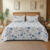 Cortina 100% Cotton 144 TC Double Bedsheet for Bed with Pillow Covers | Soft & Breathable Cotton Bedsheet | Durable, Fade Resistant Skin Friendly | for Home & Hotel Use (White, Double – Fitted)