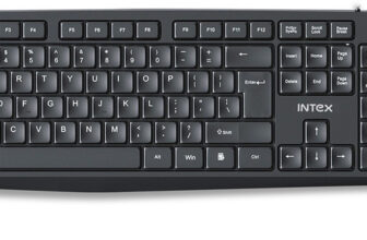 Intex KB+MS Combo (Genie) Wired USB Standard Multi-device Keyboard Compatible with Desktop, Laptop, Mac Genie(Black)
