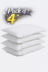 Moca by Monte Carlo Microfibre Sleeping Pillow Pack of 4 Solid(White)
