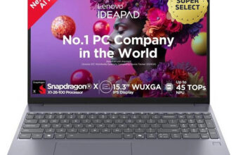 Lenovo IdeaPad Slim 3 Next Gen AI PC WUXGA IPS Copilot + PC with 1Yr ADP Snapdragon X – (16 GB/512 GB SSD/Windows 11 Home) 15Q8X10 Thin and Light Laptop(15.3 Inch, Luna Grey, 1.55 Kg, With MS Office)