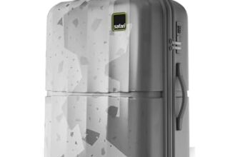 Safari Tazzo 8 Wheels 66cm Medium Size Trolley Bag, Hard Case Polycarbonate, 360º Wheeling Small Check in Luggage, Suitcase for Travel, Trolley Bags for Travel, Printed