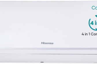 Hisense 2024 Model 1 Ton 3 Star Split Inverter 4-in-1 Convertible With Intelligent 4 modes and PM 2.5 filter AC(AS-12TR4R3BP1/AS12TR4RI3BP1/AS12TR4RO3BP1, White)