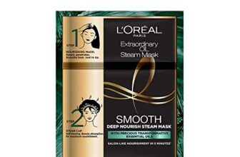 L’Oréal Paris Professional Nourishing Treatment, For Smooth & Straight Frizz-Free hair, Paraben Free, With Precious Essential Oils, Extraordinary Oil Smooth Steam Mask, 20ml + 40g