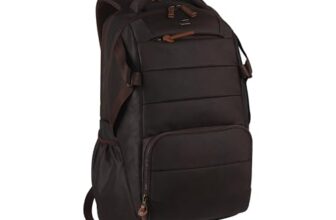 Gear Aspire 3 19″/35L Large Faux Leather Water Resistant Laptop Backpack | Casual Backpack | Daypack | Travel Backpack | College Bag For Men/Women (Brown – Brown)