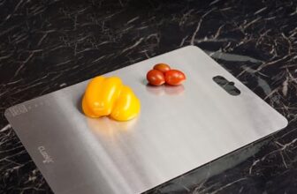 Clazkit Large Stainless Steel Chopping Cutting Board Vegetable,Fruit,Bread & Meat Durable Safe & Heavy Duty (360 x 250 x 1mm)