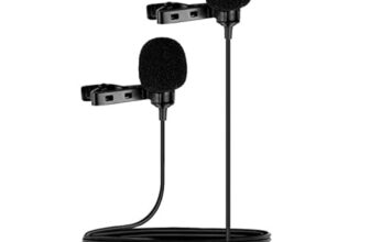 Maizic Smarthome Smart Studio Dual-Head Microphone Lapel Clip-on Microphone, Omnidirectional Electret Condenser Mic, TRRS 3.5mm Jack, Extreme-Long Cable, for Smartphones, DSLR, Camcorders