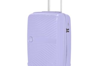 Nasher Miles Bruges Hard-Sided Polypropylene Cabin Luggage 20 inch | 55cm | 8 Wheels Small Trolley Bag for Travel | Suitcase (Pastel Purple)