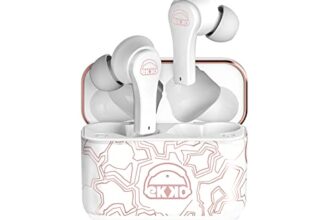 EKKO Earbeats T08 Bluetooth Truly Wireless in Ear Earbuds with mic, ENC Call Noise Cancellation, 40H Playtime,10MM Driver, Twin Connect, Massive Bass, Water Resistance Type C Siri & Google (White)