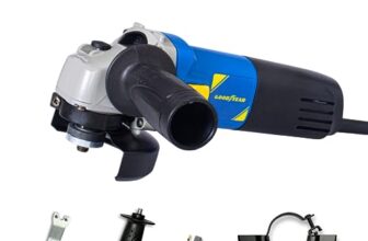 Goodyear Angle Grinder Machine, 750W, 4 inch(100mm), 11000 RPM, 3 Position Auxilary Handle For Grinding, Angle Grinder Machine For Metal Working, Grinding, Polishing & Cutting, Home & DIY Use, Copper