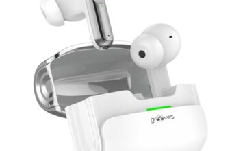 Grooves Theta100 Pro Ear Buds Wireless, Earphones with mic, Bluetooth 5.4, HD Call, HiFi Sound, Long Battery Life, Voice Control, Comfortable Fit, (White)