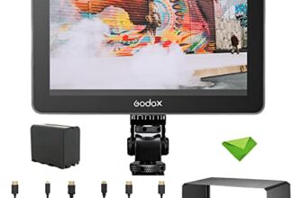 GODOX GM7S 4K Camera Monitor 7″ 1200nit Ultra-Bright Monitor, 1920 * 1200 IPS Screen HDMI Input & Output 3D LUT Type-C/DC/Battery Powered On-Camera Monitor for DSLR Cameras with Sunshade+Battery