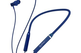 pTron Tangentbeat in Ear Bluetooth Wireless Headphones with Mic, Punchy Bass, 10mm Drivers, Clear Calls, Dual Pairing, Fast Charging, Magnetic Buds, Voice Assist & IPX4 Wireless Neckband (Dark Blue)