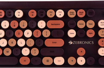 ZEBRONICS Zeb-companion 301 Wireless Standard Desktop Keyboard Compatible with Desktop, Laptop, Mac Easy to Use,Plug and Play,Quick, Comfy Durable body(Brown)