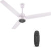 HAVELLS FAB ULED|LED Speed Indicator|Remote Controlled|Upto 65% Energy Saving with 3 Year Warranty BLDC Motor with Remote 1200 mm Ceiling Fan(5 Star | Blush Ivory | Pack of 1)