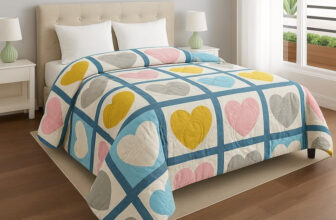 Dollar Printed Double Comforter for  AC Room(Polyester, Brown)