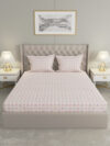 Raymond Home Microfiber Double Fitted (Elastic) 110 TC Motifs 1 Bedsheet with 2 Pillow Covers(Flat)