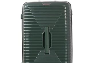 Wildcraft Keystone 8 Wheel Polycarbonate Travel Luggage Lightweight Antitheft Zipper Trunk Style Stylish Luggage,Green