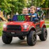 Baybee Bronco Baby Battery Operated Jeep for Kids | Ride on Toy Electric Car with LED Lights & Music | Rechargeable Battery Big Cars with Parental Control | Kids Car to Drive 3 to 8 Years (Red)