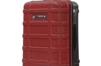 uppercase Cargo 74cm(Large) Check-in Trolley Bag Dual-Tone Spinner Hardsided Luggage Secure Combination Lock Scratch-Proof Surface Mesh ConviPack Suitcase for Men & Women 2000 Days Warranty(Red)