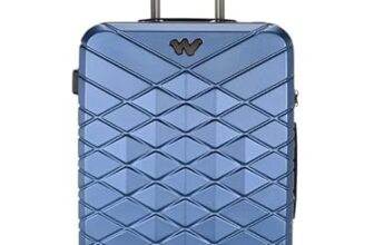 Wildcraft 100% Polyster Saiph Luggage Bag/Trolley Bag/Suitcase for Mens & Womens | Unisex Luggage Bag with Wheels | Trolley Bag (Blue,M+L)