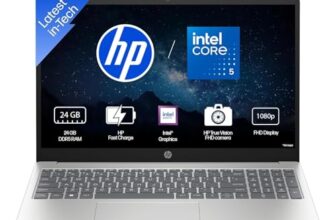 HP 15 Laptop, Intel (14th Gen) Core 5 120U (24GB DDR5, 512GB SSD), Micro-Edge, Anti-Glare, 15.6”/39.6cm, Win11, M365* Office24, Silver, 1.59kg, fd0262TU, FHD Camera, Backlit, Dual Speakers