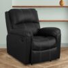 Recliners India -Spino Single Seater Recliner Sofa | 3 Modes of Comfort | 1-Year Manufacturer Warranty | Manual Recliner Chair | Color- Black | Cushion Armrest | Living Room Recliner Sofa