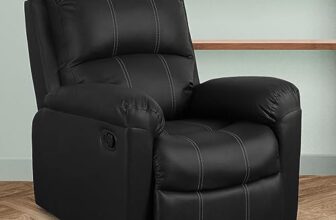 Recliners India -Spino Single Seater Recliner Sofa | 3 Modes of Comfort | 1-Year Manufacturer Warranty | Manual Recliner Chair | Color- Black | Cushion Armrest | Living Room Recliner Sofa