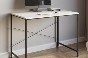 Home Sparkle Engineered Wood Study Table Computer Table for Home,Office Table, Desktop, Laptop Table, Office Desk (Black & White)