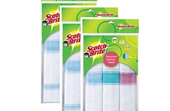 Scotch-Brite Fibre Kitchen Towel (Multicolour, Pack of 3) (H18-6039)