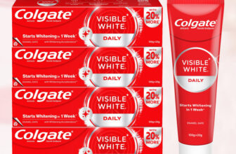Colgate Visible White Tooth paste Teeth Whitening Starts in 1 week, Combo Pack of 4x120g Toothpaste(480 g, Pack of 4)
