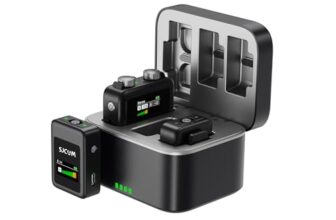 SJCAM M1 Wireless Lavalier Microphone | Pro Noise Cancellation-24H Duration-50m (165ft) Transmission | Microphone for PC, iPhone,Android, Record Interview, Vlogs with (2TX+1RX) Charging Case | Black