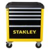 Stanley Workshop Trolley with 5 Drawers, Tool Trolley, Yellow/Black, Maximum Load 300 kg