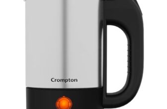 Crompton Insta Delite Mini 500 ml/0.5 Ltr Electric Kettle || Travel Kettle || Robust Stainless Steel Body || LED Indicator || 700 Watts Power|| Auto Shut-Off || Wide Mouth || Warranty – 1 Year