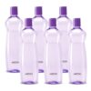 MILTON Pacific 1000 Water Bottle 1 Litre each, set of 6, Purple I PET Food Grade I BPA Free, Leak Proof I Wide Mouth, Easy To Clean I Fridge Bottles for Home, Office, Gym