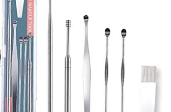Blenka Essence Ear Wax Cleaner Resuable Ear Cleaner Earpick Tool Set with Storage Box Ear Wax Remover Tool Kit with Ear Curet