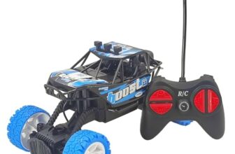 AJS ENTERPRISE RC Rock Crawler Car 4×4 Remote Control Off Road Vehicle | Big Wheel Climbing Stunt Toy | Rechargeable High Speed Car for Kids