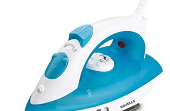 HAVELLS Fabio 1250W Steam Iron (Blue) | Teflon Coated Soleplate | Vertical & Horizontal Ironing | Powerful Steam Output | Quick Heat-Up | 110ml Water Tank | 2-Year Warranty |