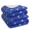 Bumpers Baby Fleece Blanket | Soft, Lightweight Newborn/Infants Swaddle Wrap | Baby Shower Gift | 0-12 Months Unisex Baby A/C Blanket with Star Print, 100 * 75cm, Royal Blue, Pack of 2