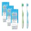 Amazon Basics MultiPro ZigZag Toothbrush for Adults, Multicolour | 12-Count (4 × 3 Packs) | Soft Bristles for Deep Cleaning, Plaque Removal & Gentle Gum Care