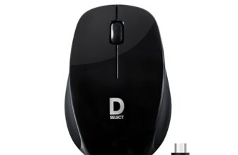 D SELECT Wireless Mouse DS321-Black with USB Type C Connector, 1200DPi, Lightweight | Marketed by Dell