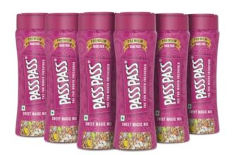 Pass Pass Sweet Magic Mix Spice-Based Mouth Freshener | Digestive, High in Fiber & Antioxidants | For Fresh Breath | Pack of 6-115g Each